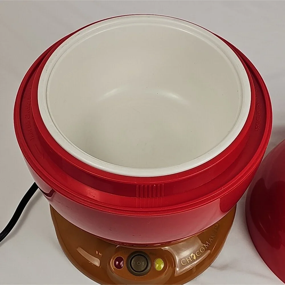 ChocoMaker Apple Dipper 9820 Electric Fondue Pot Red Apple Tested Working